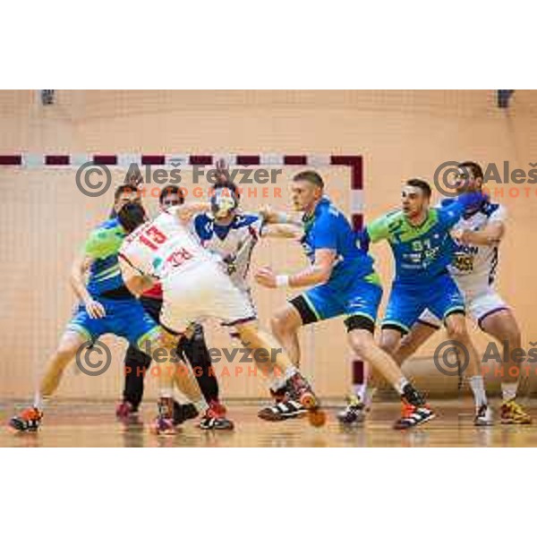of team Slovenia in action during friendly handball match between Slovenia and Serbia, played in Osnovna Sola 3, Murska Sobota, Slovenia on January 9, 2018