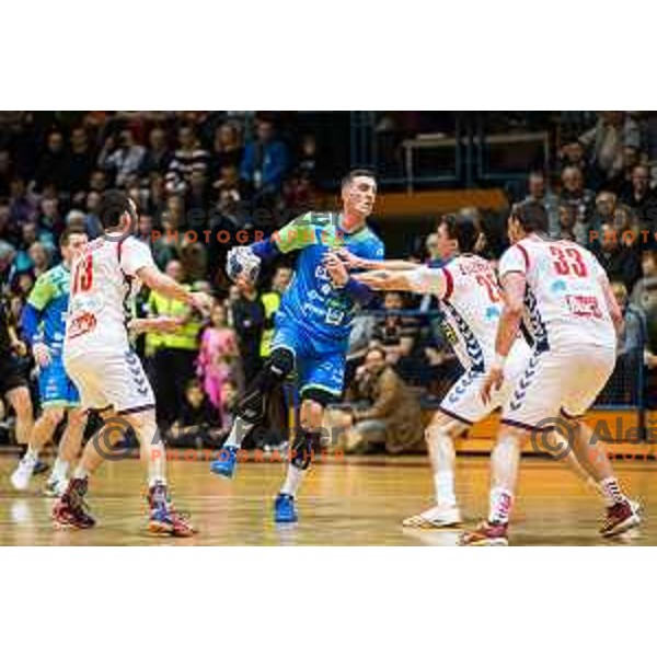 of team Slovenia in action during friendly handball match between Slovenia and Serbia, played in Osnovna Sola 3, Murska Sobota, Slovenia on January 9, 2018