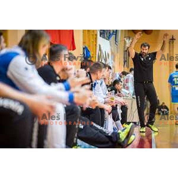 Veselin Vujovic, head coach of team Slovenia in action during friendly handball match between Slovenia and Serbia, played in Osnovna Sola 3, Murska Sobota, Slovenia on January 9, 2018