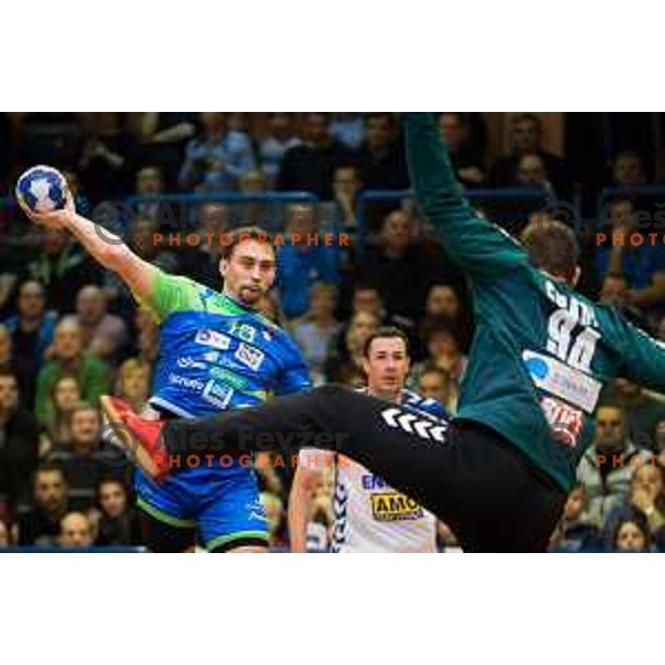 Darko Cingesar of team Slovenia in action during friendly handball match between Slovenia and Serbia, played in Osnovna Sola 3, Murska Sobota, Slovenia on January 9, 2018