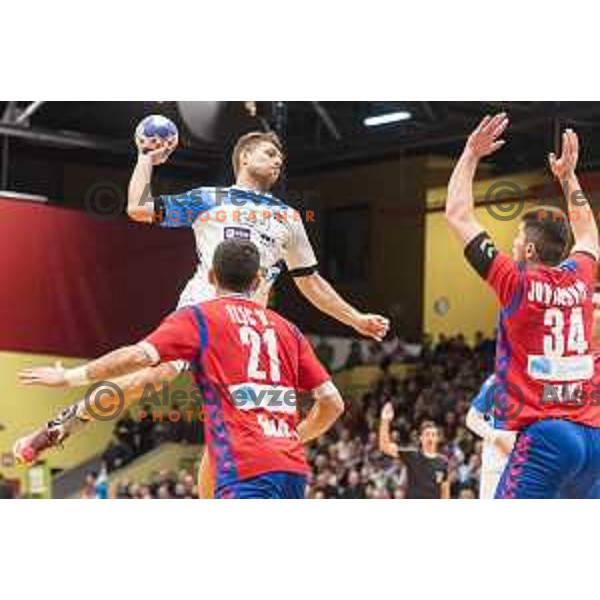 Slovenia’s Marko Bezjak (25) in action during friendly match between Slovenia and Serbia, in Red Hall, Velenje on January 10, 2018