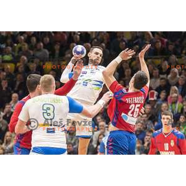 Slovenia’s Bout Mackovsek (51) in action during friendly match between Slovenia and Serbia, in Red Hall, Velenje on January 10, 2018