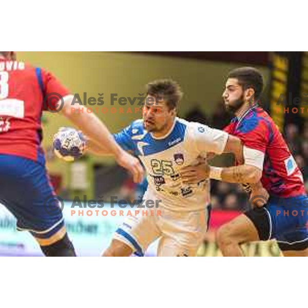 Slovenia’s Marko Bezjak (25) in action during friendly match between Slovenia and Serbia, in Red Hall, Velenje on January 10, 2018