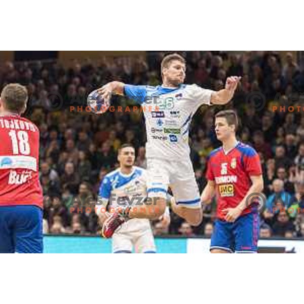 Slovenia’s Marko Bezjak (25) in action during friendly match between Slovenia and Serbia, in Red Hall, Velenje on January 10, 2018