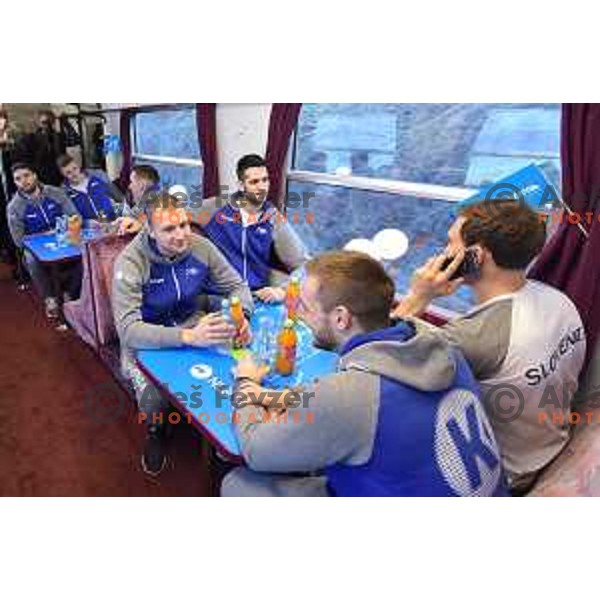 Ziga Mlakar of Slovenia Handball team for EHF Euro 2018 departs from Zidani most to Zagreb, Croatia in January 12, 2018