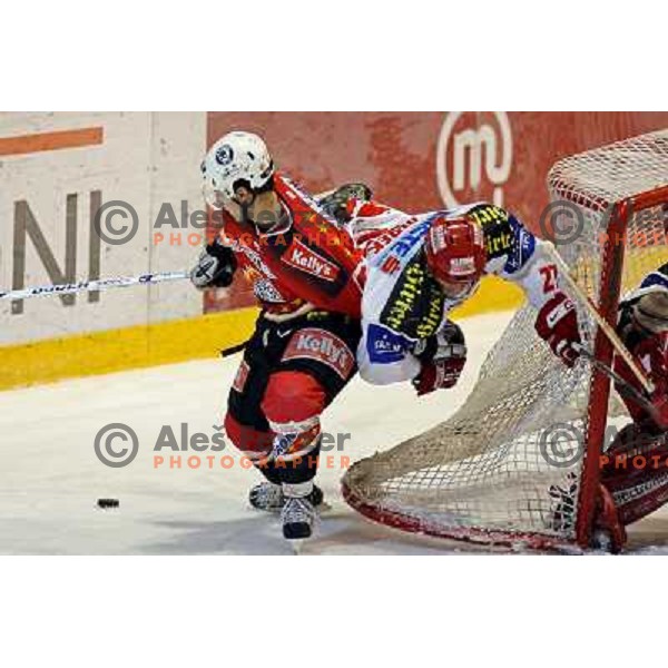 at ice-hockey game Acroni Jesenice-KAC in Ebel league,played in Podmezakla, Jesenice, Slovenia 18.12.2007.KAC won after penalty shot-out 2:1. Photo by Ales Fevzer 