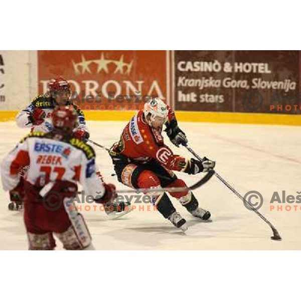 Healey at ice-hockey game Acroni Jesenice-KAC in Ebel league,played in Podmezakla, Jesenice, Slovenia 18.12.2007.KAC won after penalty shot-out 2:1. Photo by Ales Fevzer 