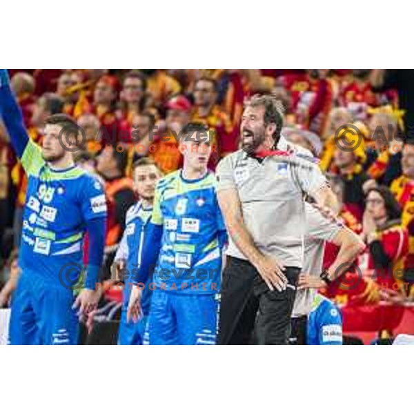 Slovenian head coach Veselin Vujovic in action EHF European Championship match between Macedonia and Slovenia, in Arena Zagreb, Zagreb, on January 13, 2018