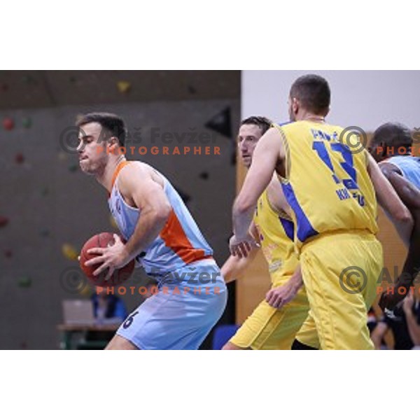 Marjan Cakarun in action during Nova KBM league basketball match between Sencur GGD and Sixt Primorska in Sencur Sports Hall, Slovenia on January 13, 2018