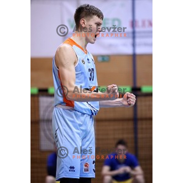 Gregor Glas in action during Nova KBM league basketball match between Sencur GGD and Sixt Primorska in Sencur Sports Hall, Slovenia on January 13, 2018
