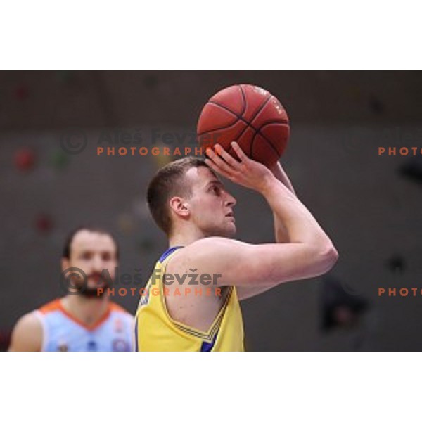 Nejc Martincic of Sencur GGD in action during Nova KBM league basketball match between Sencur GGD and Sixt Primorska in Sencur Sports Hall, Slovenia on January 13, 2018