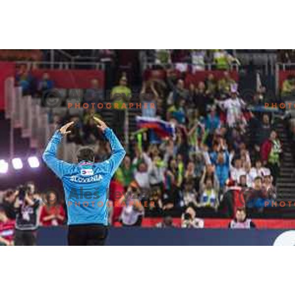 Slovenian head coach Veselin Vujovic in action EHF European Championship match between Slovenia and Germany, in Arena Zagreb, Zagreb, on January 15, 2018