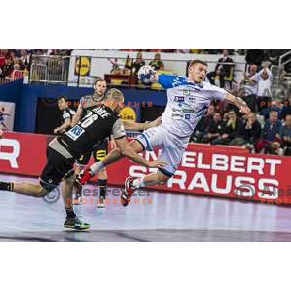 Slovenia’s Blaz Blagotinsek (3) in action EHF European Championship match between Slovenia and Germany, in Arena Zagreb, Zagreb, on January 15, 2018