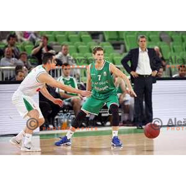 action during Nova KBM league basketball match between Petrol Olimpija and Zlatorog Lasko in Stozice, Ljubljana, Slovenia on January 15, 2018