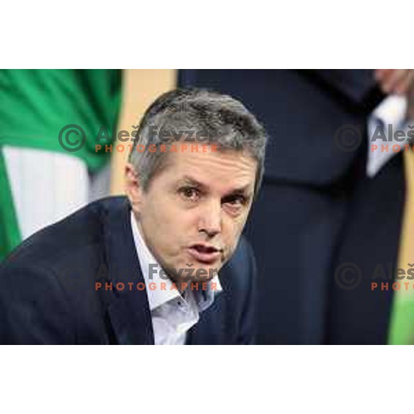 Zoran Martic, head coach of Petrol Olimpija in action during Nova KBM league basketball match between Petrol Olimpija and Zlatorog Lasko in Stozice, Ljubljana, Slovenia on January 15, 2018