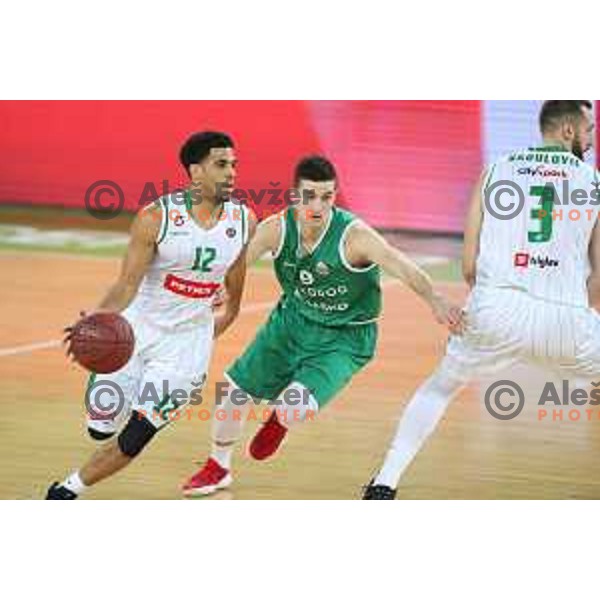 Talor Battle in action during Nova KBM league basketball match between Petrol Olimpija and Zlatorog Lasko in Stozice, Ljubljana, Slovenia on January 15, 2018