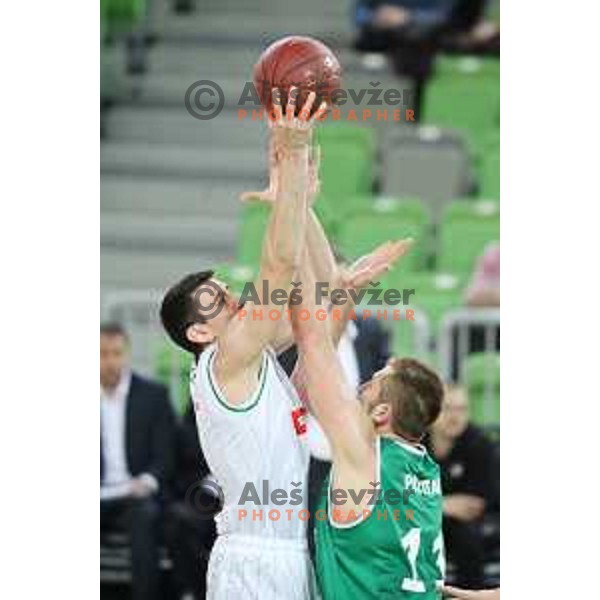 action during Nova KBM league basketball match between Petrol Olimpija and Zlatorog Lasko in Stozice, Ljubljana, Slovenia on January 15, 2018