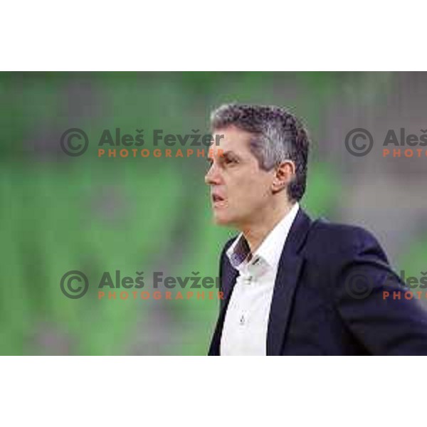Zoran Martic, head coach of Petrol Olimpija in action during Nova KBM league basketball match between Petrol Olimpija and Zlatorog Lasko in Stozice, Ljubljana, Slovenia on January 15, 2018