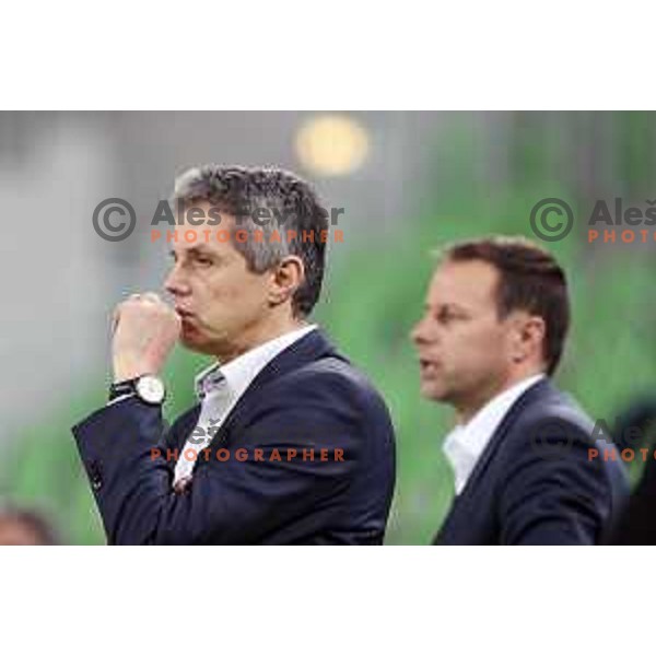 Zoran Martic, head coach of Petrol Olimpija in action during Nova KBM league basketball match between Petrol Olimpija and Zlatorog Lasko in Stozice, Ljubljana, Slovenia on January 15, 2018