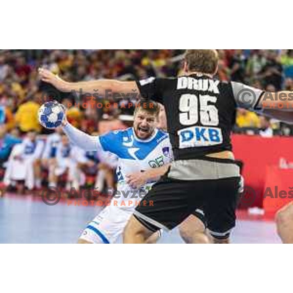 Slovenia’s Marko Bezjak (25) in action EHF European Championship match between Slovenia and Germany, in Arena Zagreb, Zagreb, on January 15, 2018