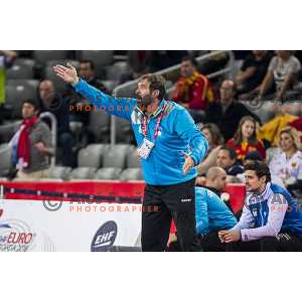 Slovenian head coach Veselin Vujovic in action EHF European Championship match between Slovenia and Germany, in Arena Zagreb, Zagreb, on January 15, 2018