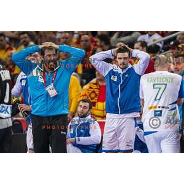 Slovenian head coach Veselin Vujovic in action EHF European Championship match between Slovenia and Germany, in Arena Zagreb, Zagreb, on January 15, 2018