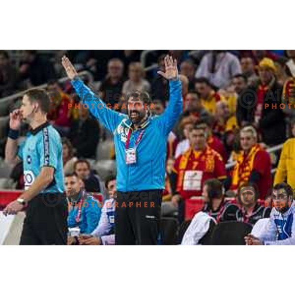 Slovenian head coach Veselin Vujovic in action EHF European Championship match between Slovenia and Germany, in Arena Zagreb, Zagreb, on January 15, 2018