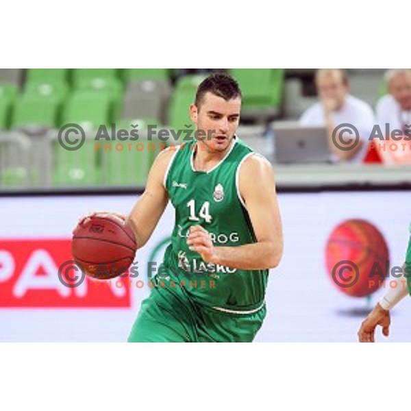 action during Nova KBM league basketball match between Petrol Olimpija and Zlatorog Lasko in Stozice, Ljubljana, Slovenia on January 15, 2018