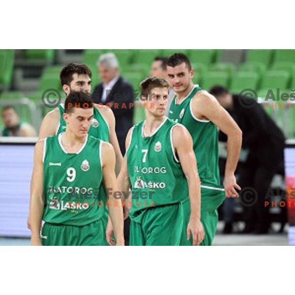 Uros Zadnik in action during Nova KBM league basketball match between Petrol Olimpija and Zlatorog Lasko in Stozice, Ljubljana, Slovenia on January 15, 2018