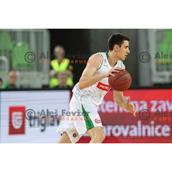 action during Nova KBM league basketball match between Petrol Olimpija and Zlatorog Lasko in Stozice, Ljubljana, Slovenia on January 15, 2018