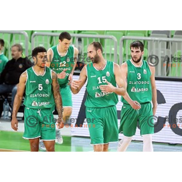 action during Nova KBM league basketball match between Petrol Olimpija and Zlatorog Lasko in Stozice, Ljubljana, Slovenia on January 15, 2018