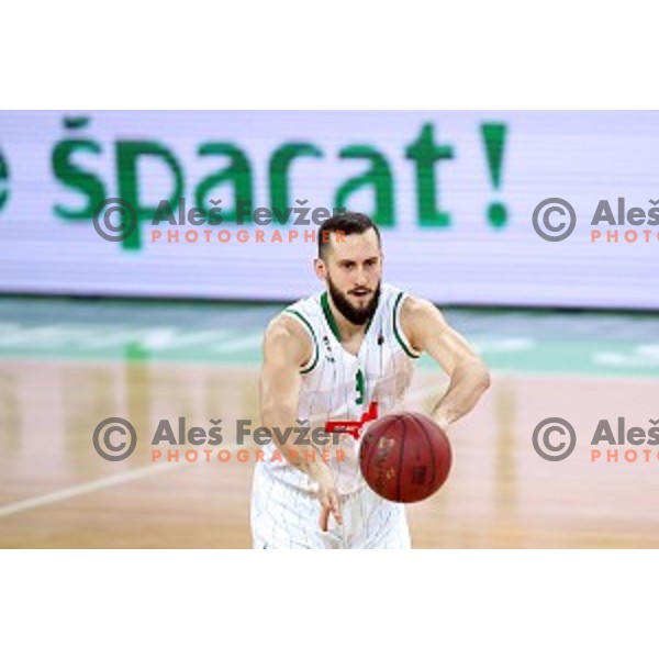 action during Nova KBM league basketball match between Petrol Olimpija and Zlatorog Lasko in Stozice, Ljubljana, Slovenia on January 15, 2018