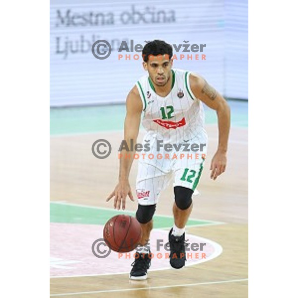 Talor Battle in action during Nova KBM league basketball match between Petrol Olimpija and Zlatorog Lasko in Stozice, Ljubljana, Slovenia on January 15, 2018