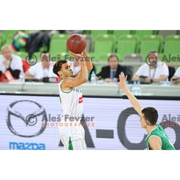 Talor Battle in action during Nova KBM league basketball match between Petrol Olimpija and Zlatorog Lasko in Stozice, Ljubljana, Slovenia on January 15, 2018