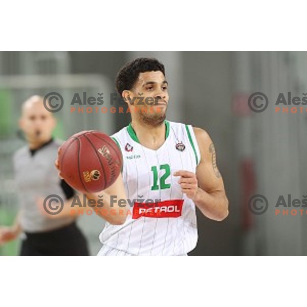 Talor Battle in action during Nova KBM league basketball match between Petrol Olimpija and Zlatorog Lasko in Stozice, Ljubljana, Slovenia on January 15, 2018