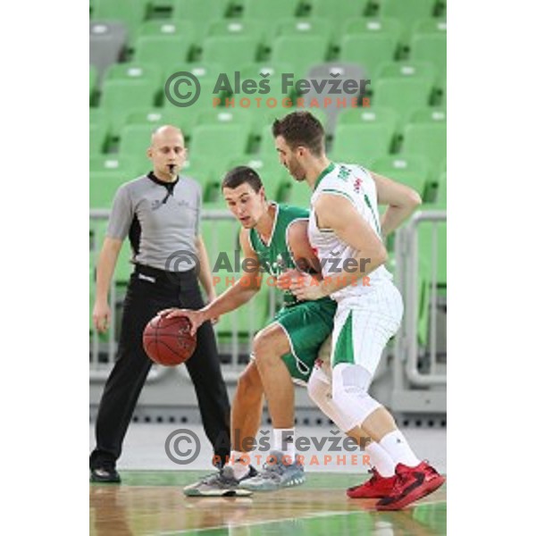 Drazen Bubnic in action during Nova KBM league basketball match between Petrol Olimpija and Zlatorog Lasko in Stozice, Ljubljana, Slovenia on January 15, 2018