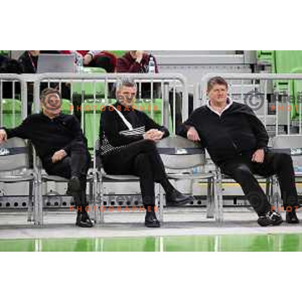 of Petrol Olimpija in action during FIBA Champions League basketball match between Petrol Olimpija and Movistar Estudiantes in Stozice Hall, Ljubljana on Janaury 17, 2018
