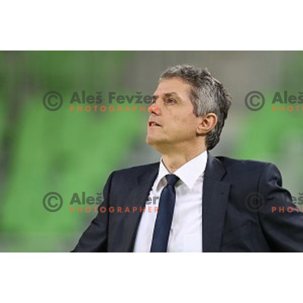 of Petrol Olimpija in action during FIBA Champions League basketball match between Petrol Olimpija and Movistar Estudiantes in Stozice Hall, Ljubljana on Janaury 17, 2018