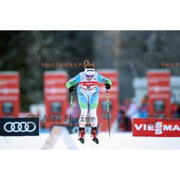 Alenka Cebasek (SLO) racing in qualifiaction of Ladies 1.4 km Sprint Classic FIS Cross-Country World Cup in Planica, Slovenia on January 20, 2018