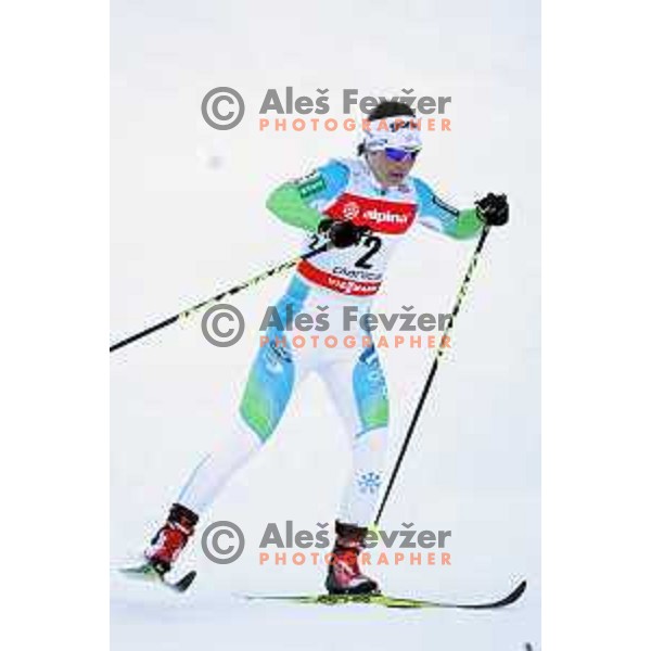 Alenka Cebasek (SLO) racing in qualifiaction of Ladies 1.4 km Sprint Classic FIS Cross-Country World Cup in Planica, Slovenia on January 20, 2018