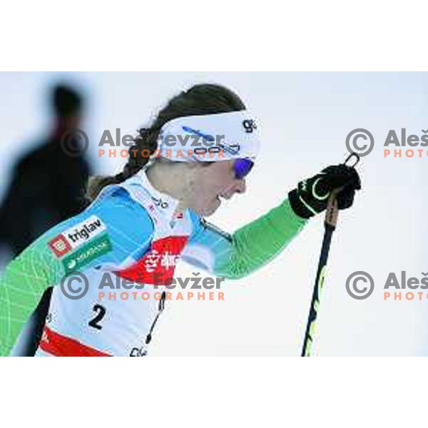 Alenka Cebasek (SLO) racing in qualifiaction of Ladies 1.4 km Sprint Classic FIS Cross-Country World Cup in Planica, Slovenia on January 20, 2018