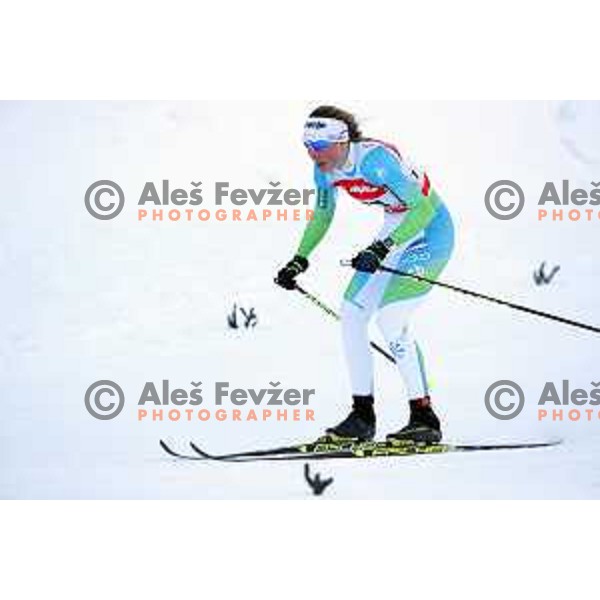 Anamarija Lampic (SLO) racing in qualifiaction of Ladies 1.4 km Sprint Classic FIS Cross-Country World Cup in Planica, Slovenia on January 20, 2018