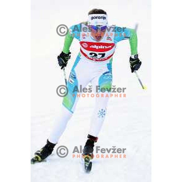 Anamarija Lampic (SLO) racing in qualifiaction of Ladies 1.4 km Sprint Classic FIS Cross-Country World Cup in Planica, Slovenia on January 20, 2018
