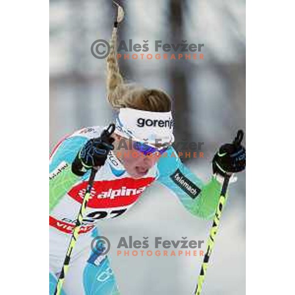 Anamarija Lampic (SLO) racing in qualifiaction of Ladies 1.4 km Sprint Classic FIS Cross-Country World Cup in Planica, Slovenia on January 20, 2018