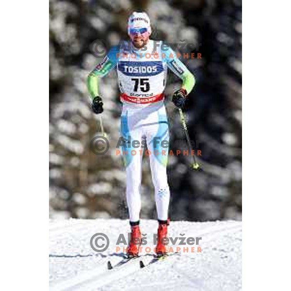 Bor Grdadolnik (SLO) racing in qualifiaction of Men\'s 1.6 km Sprint Classic FIS Cross-Country World Cup in Planica, Slovenia on January 20, 2018