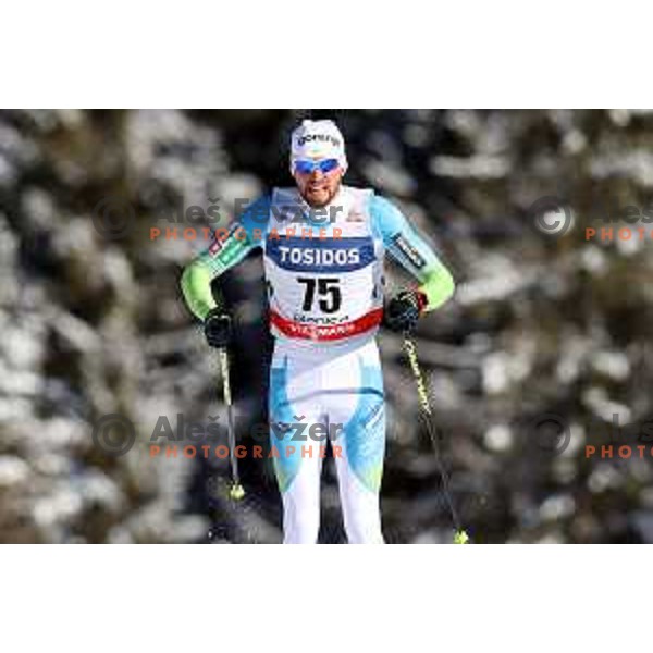 Bor Grdadolnik (SLO) racing in qualifiaction of Men\'s 1.6 km Sprint Classic FIS Cross-Country World Cup in Planica, Slovenia on January 20, 2018