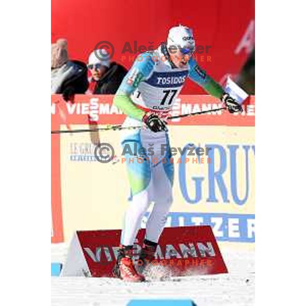 Miha Licef (SLO) racing in qualifiaction of Men\'s 1.6 km Sprint Classic FIS Cross-Country World Cup in Planica, Slovenia on January 20, 2018