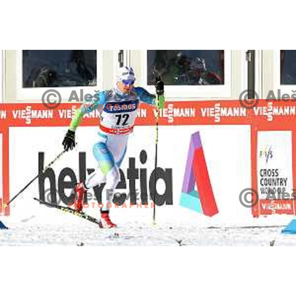 Andrej Jenko (SLO) racing in qualifiaction of Men\'s 1.6 km Sprint Classic FIS Cross-Country World Cup in Planica, Slovenia on January 20, 2018d