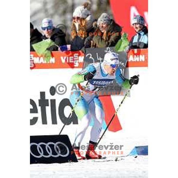 Andrej Jenko (SLO) racing in qualifiaction of Men\'s 1.6 km Sprint Classic FIS Cross-Country World Cup in Planica, Slovenia on January 20, 2018d