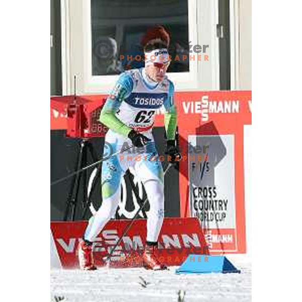 Luka Prosen (SLO) racing in qualifiaction of Men\'s 1.6 km Sprint Classic FIS Cross-Country World Cup in Planica, Slovenia on January 20, 2018
